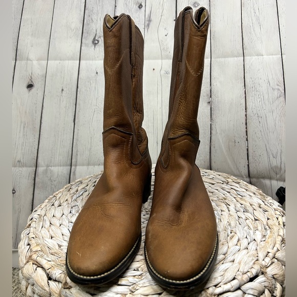 Justin Boots Other - Brown Leather Diamond J by Justin boots Size 6